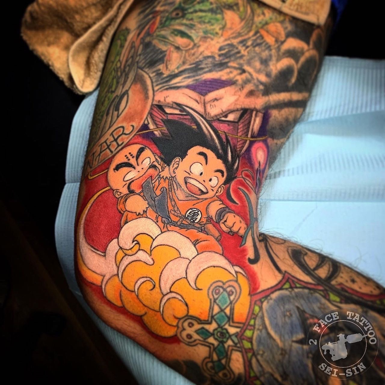 ドラゴンボール アニメタトゥー 2face Tattoo Studio Japan 千葉県木更津市 刺青処 聖針