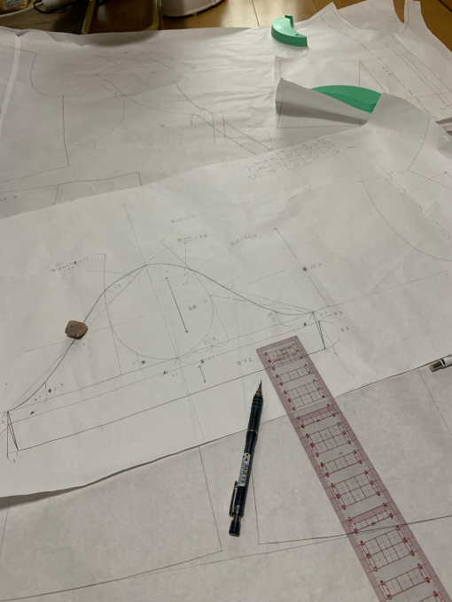 文化通信服装コース ワンピース 手描きイラストハンドメイド ゆずの木の雑感