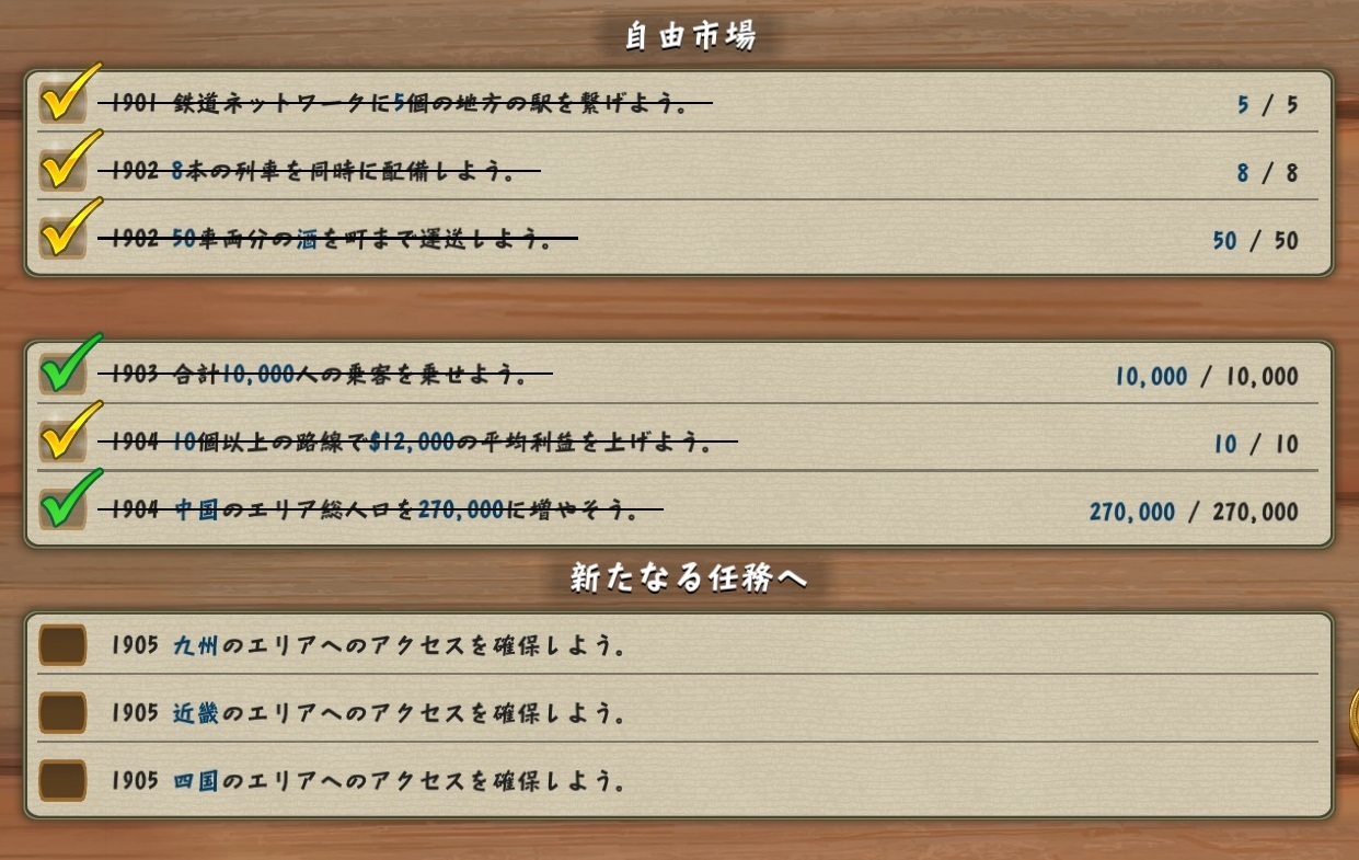 続『Railway Empire』日本DLC発売記念・シナリオ「曲がりくねった道」攻略ガイド的なもの_f0030574_14545208.jpg