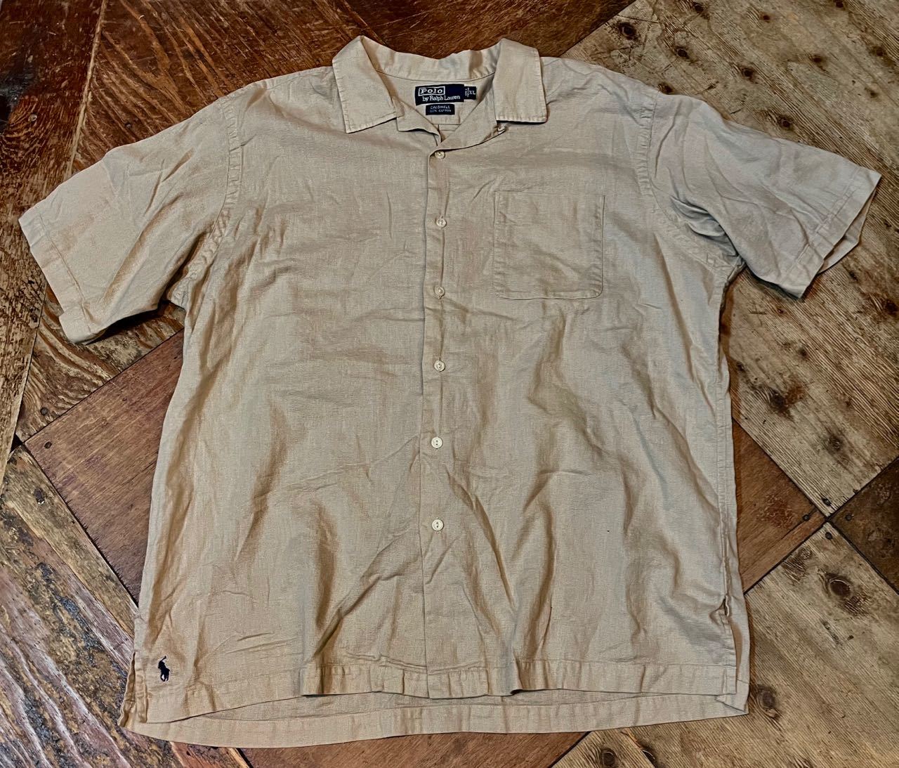 ６月２４日（木）90s all cotton  Polo Ralph Lauren ラルフローレン  CALDWELL オープンカラーシャツ ！_c0144020_13483415.jpg