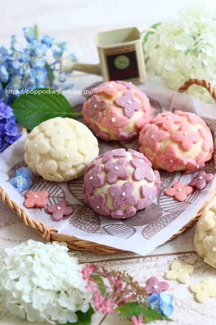 メロンパンdeコッタ♡♡紫陽花バージョン♡♡_a0134594_22562916.jpg