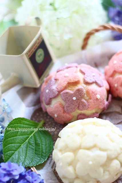 メロンパンdeコッタ♡♡紫陽花バージョン♡♡_a0134594_23023211.jpg