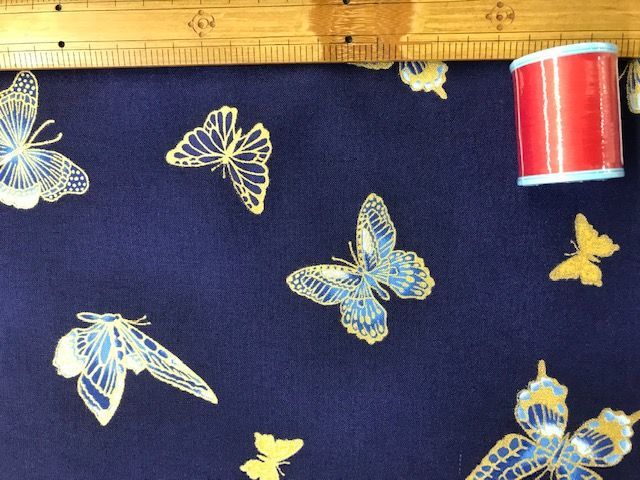 布「金色の蝶は藍の空にはばたく」ロバート・カフマン_d0156706_13393325.jpg