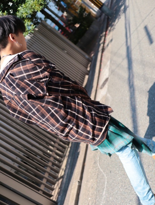 Maison MIHARA YASUHIRO - SLIDE PIECE CHECK SHIRT : BIRTH DAY Maison MIHARA YASUHIRO - SLIDE PIECE CHECK SHIRT : BIRTH DAY