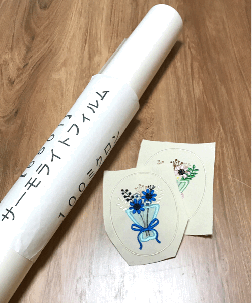 完璧わいふによる 花束アレンジ刺繍、ワッペンに仕上げました。 moricoco : 店舗・販促用品