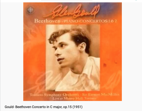 コルトー、グールド「ベートーヴェン・ピアノコンチェルト第1番