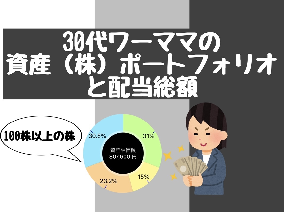 30代サラリーマン投資家ママの資産ポートフォリオと配当総額 にゃすママの投資生活