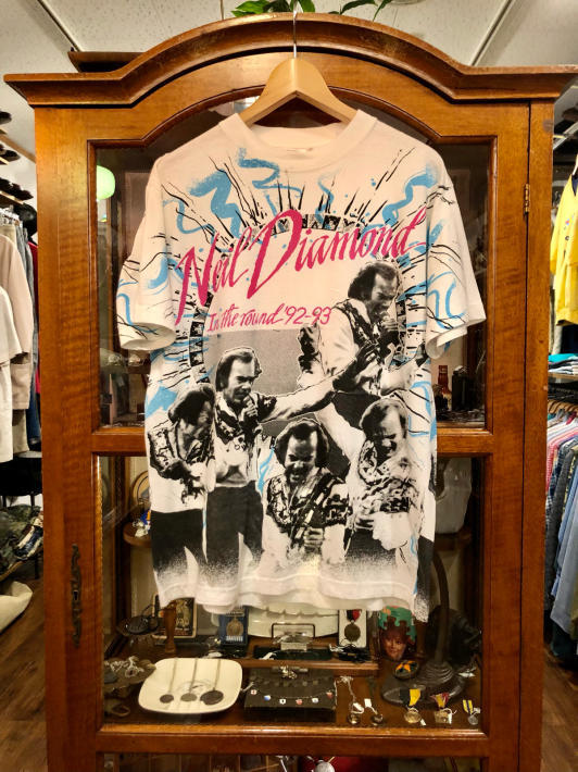 USA製】90s Neil Diamond 92-93 総柄tシャツ XL