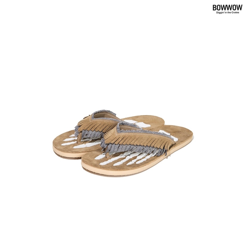 BOWWOW バウワウ FRINGE BEACH SANDAL フリンジ ビーチサンダル レザー