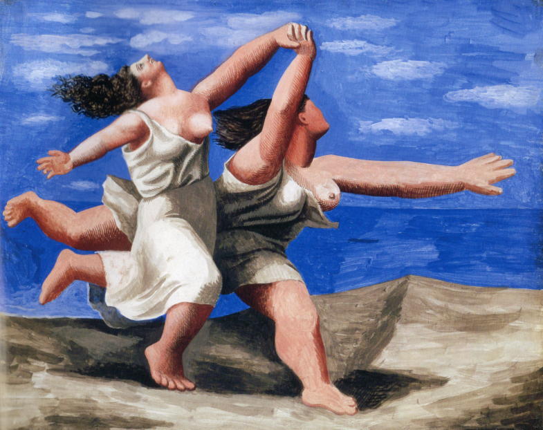 ピカソの「浜辺を走る二人の女性」 : 一語一絵