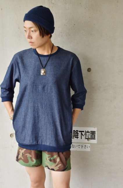 Indigo DENIM 3/4 RIB TEE 当店別注★_d0152280_20370440.jpg