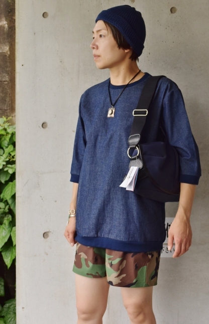 Indigo DENIM 3/4 RIB TEE 当店別注★_d0152280_20385300.jpg