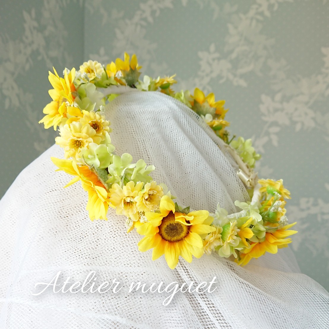 オーダー ひまわりの花冠🌼 : Atelier muguet diary