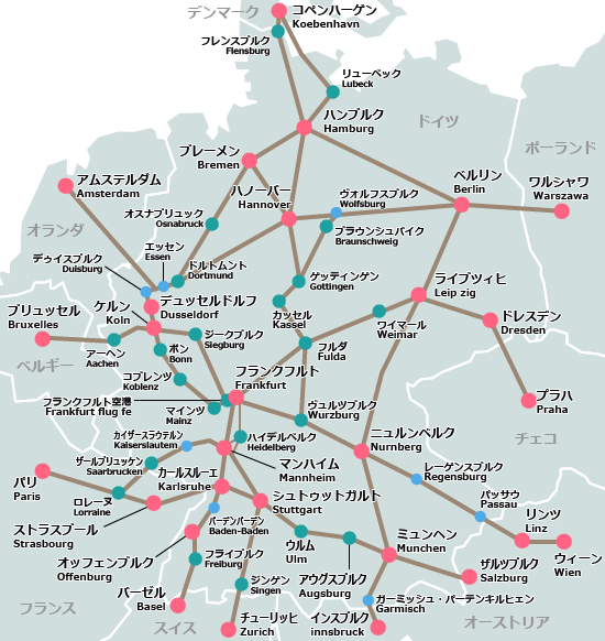 ドイツ語のEU鉄道地図帳