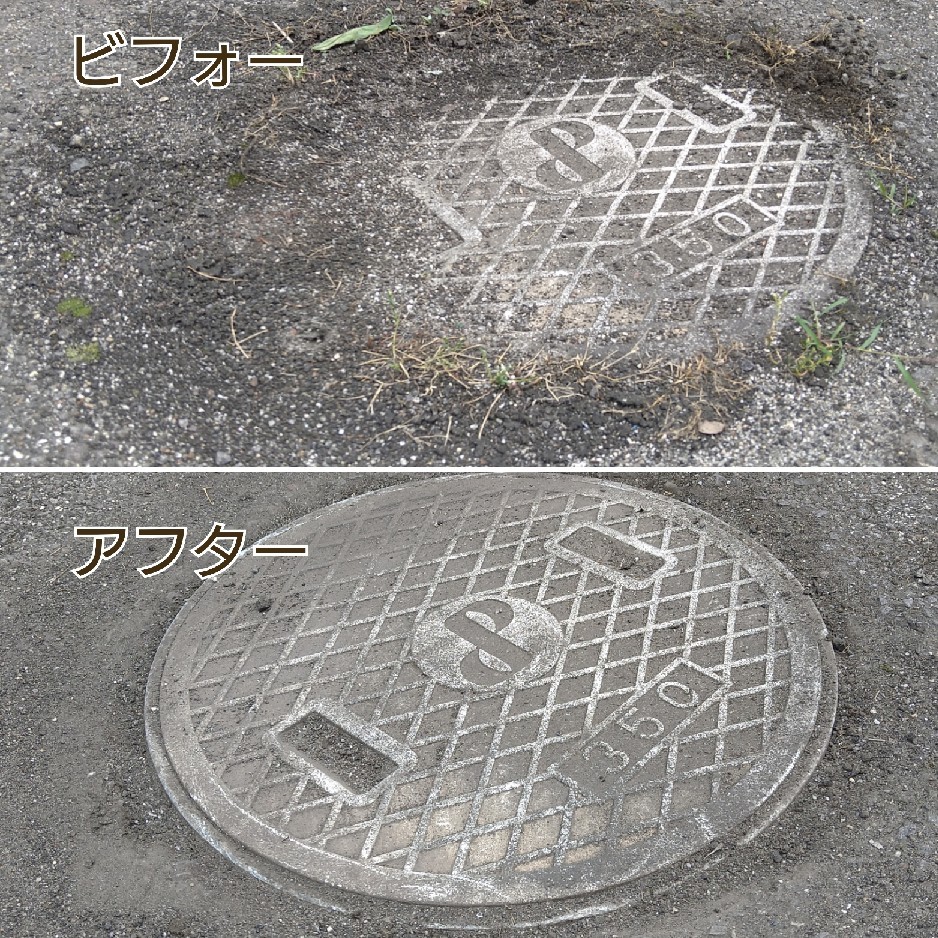 ++雑草たわし&草取り*++_e0354456_09525720.jpg