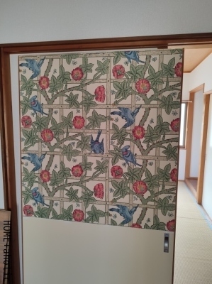 ■平屋賃貸の引き戸をリメイクする。デッドストックの壁紙登場。_d0350221_08151227.jpg