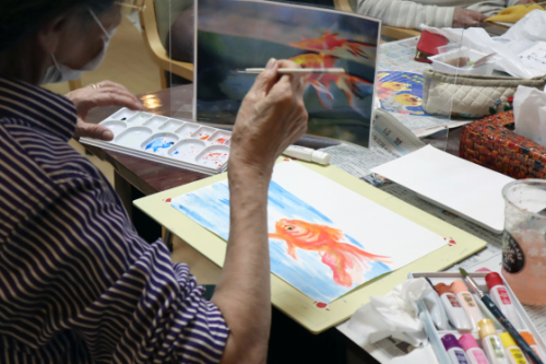 絵画会 ~ 金魚 ~_e0222340_15202908.jpg