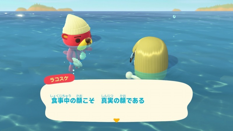 ゲーム「あつまれどうぶつの森_食事中の顔こそ 真実の顔である」_b0362459_17335446.jpg