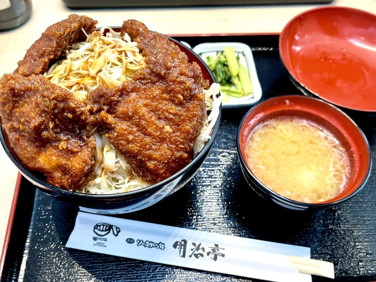デカ盛り!ソースかつ丼 @明治亭(軽井沢アウトレット内)_c0212604_16535905.jpeg