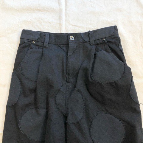 l'atelier du savon ｝フサフサドットデニムJQパンツ : l