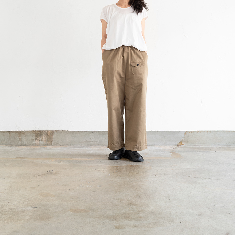 ゴーシュ　カツラギワイドパンツ　ベージュ ゴーシュ | カツラギ | ワイドパンツ(8分丈) | ベージュ