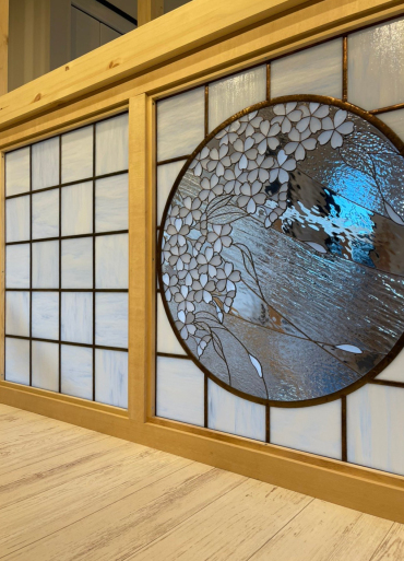 東京武蔵野市N様邸 ステンドグラスパネル「桜」納品完了です