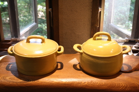 益子陶器市　まとはまがんじ&安竹みどり夫婦作　ブラウン陶器製土鍋 持ち手付き 益子 まとはまがんじ&安竹みどり夫婦作 ブラウン陶器製