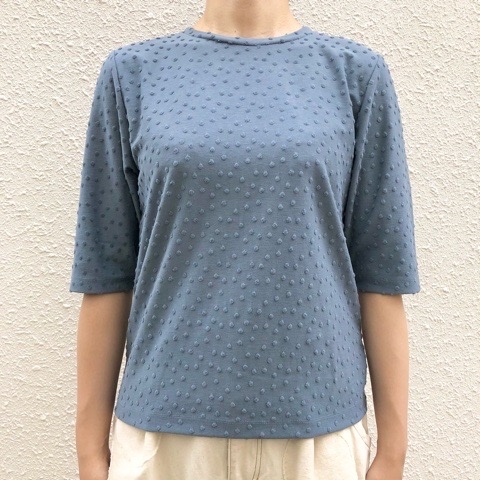 l'atelier du savon〗C/小ドットパイルJQ 6分袖プルオーバー : l