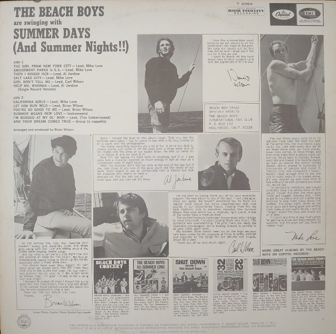 The Beach Boys その7 Summer Days : アナログレコード巡礼の旅