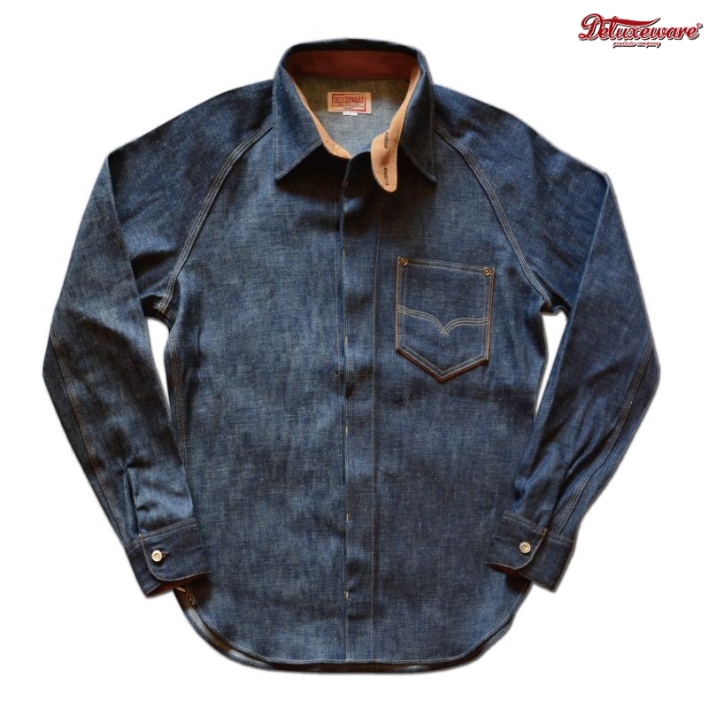 DELUXE WARE(デラックスウエア) 7647 [EMB DENIM SHIRT]:IND×RED ￥ 26,400～27,500 _c0204678_10051972.jpg