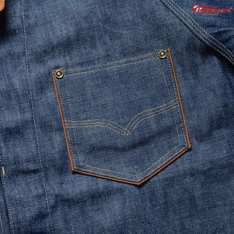 DELUXE WARE(デラックスウエア) 7647 [EMB DENIM SHIRT]:IND×RED ￥ 26,400～27,500 _c0204678_10052098.jpg