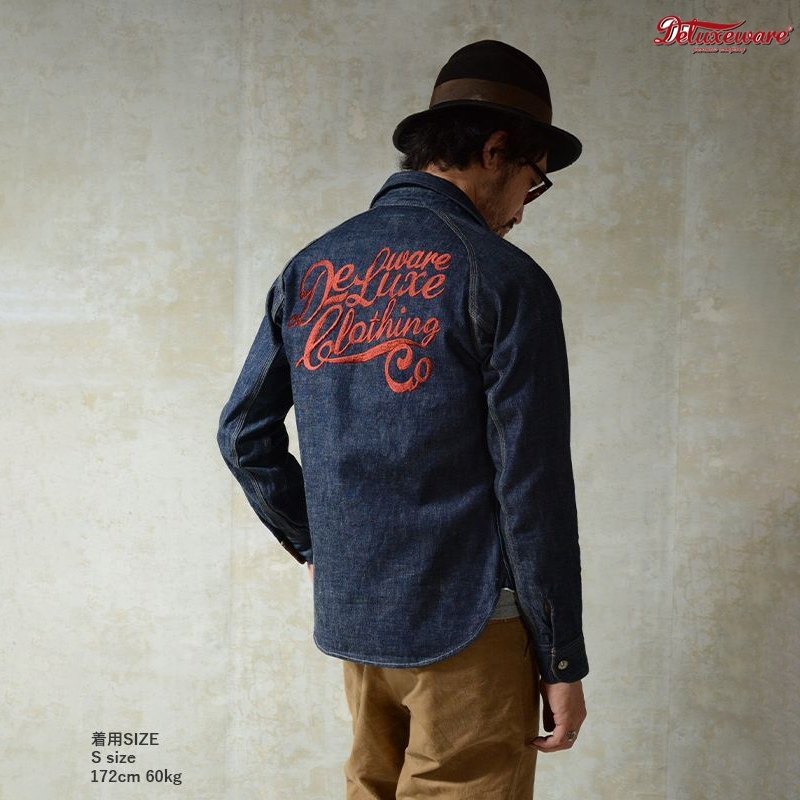 DELUXE WARE(デラックスウエア) 7647 [EMB DENIM SHIRT]:IND×RED ￥ 26,400～27,500 _c0204678_10055300.jpg