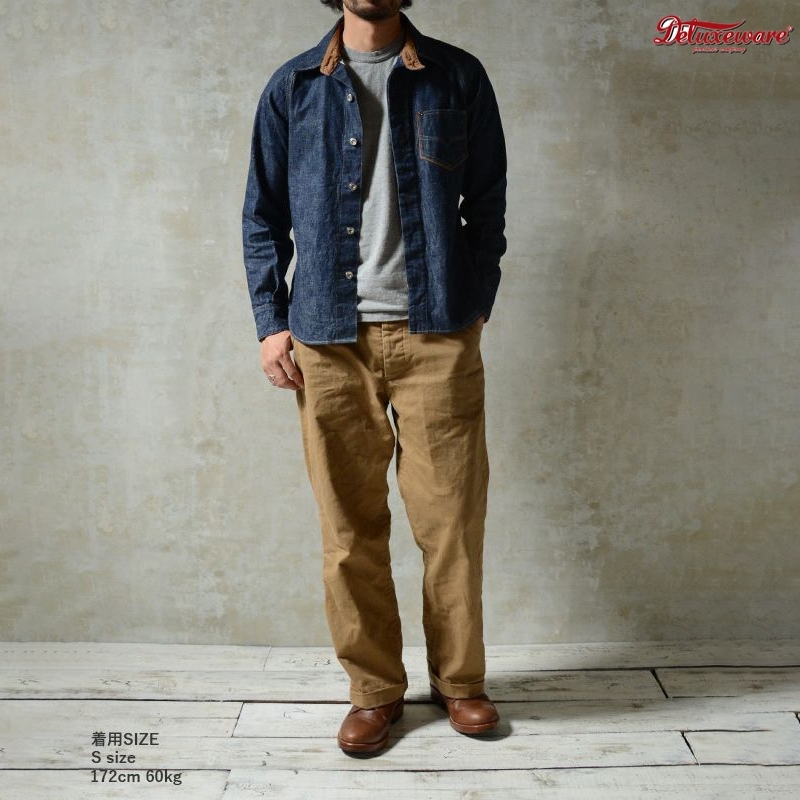 DELUXE WARE(デラックスウエア) 7647 [EMB DENIM SHIRT]:IND×RED ￥ 26,400～27,500 _c0204678_10055343.jpg