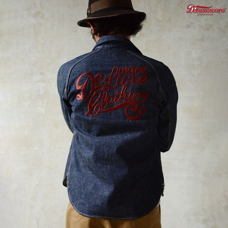 DELUXE WARE(デラックスウエア) 7647 [EMB DENIM SHIRT]:IND×RED ￥ 26,400～27,500 _c0204678_10055497.jpg