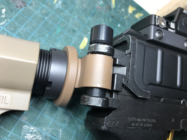 東京マルイ スコーピオンmod.mカスタム M4ストック取り付け : Black Fantom