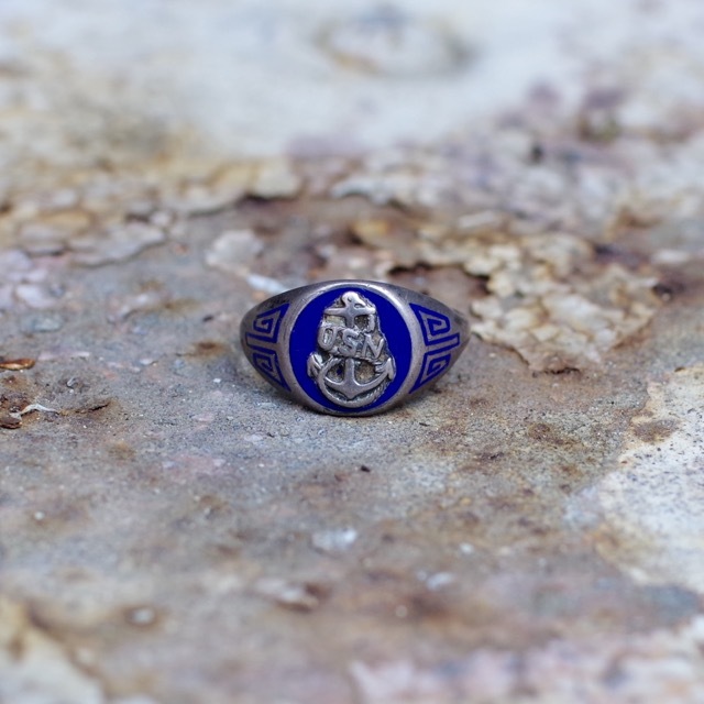 US NAVY Vintage Silver Ring / 40年代〜 USN Sterling US NAVY Vintage Silver Ring / 40年代〜 USN Sterling