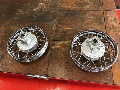 国内外の人気集結！ DRZ50 モトスペース : リアホイール 10インチ 強化スポーク仕様 パーツ