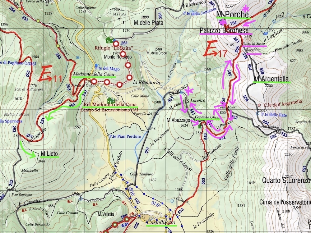 眺めみごと宮殿の名持つ岩山登り、シビッリーニ山脈 パラッツォ・ボルゲーゼ山_f0234936_05555612.jpg