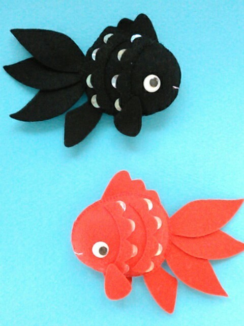 フェルトマスコット 金魚 チビロビンの手作り日記