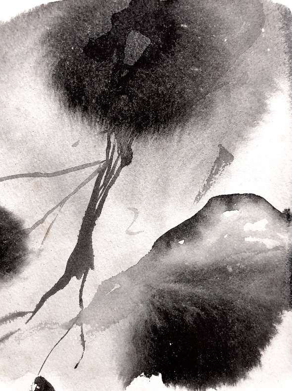 睡蓮・・絵画 : 青山一樹 水彩画のひととき