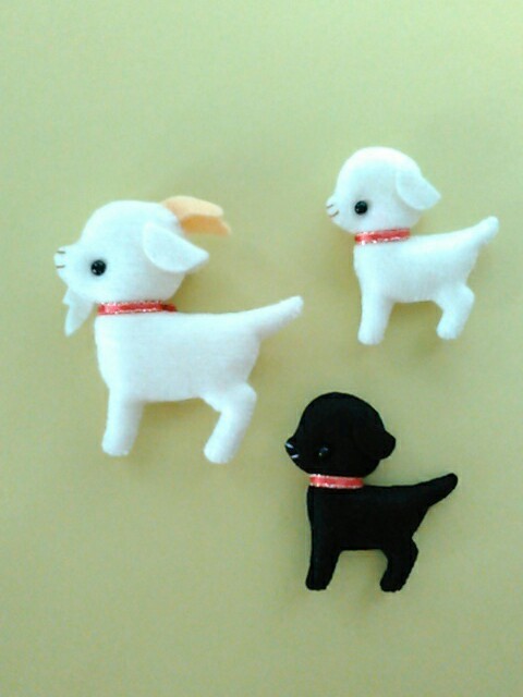 子ヤギ 羊毛フェルト ハンドメイド 山羊 - メルカリ