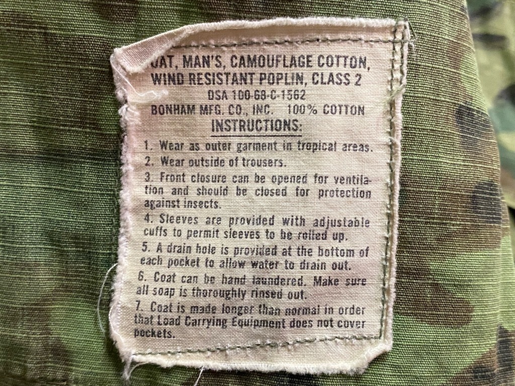 8月18日(水)大阪店秋Vintage入荷日Part1!! #1 U.S.Military編Part1 VietnamWar!!TigerStripe,JungleFatigue,SouvenirJK_c0078587_13502414.jpg