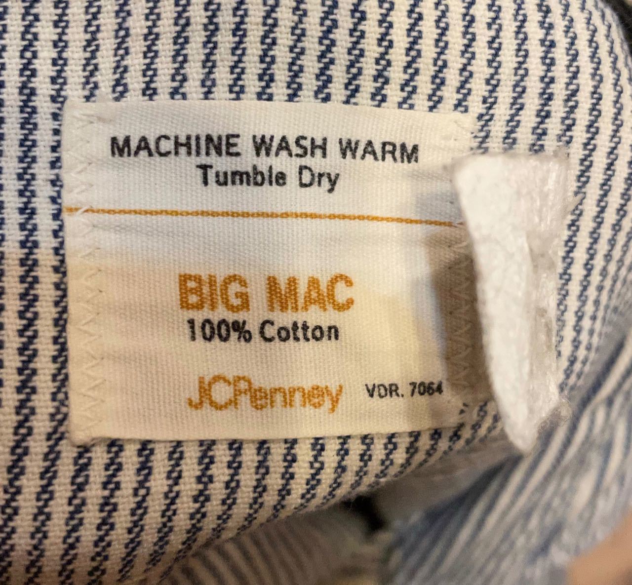 8月16日(月)入荷!80s BIG MAC ヒッコリーハーフジップ プルオーバー