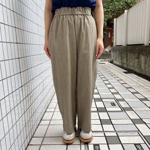 l'atelier du savon くるくるチェック刺繍パンツ l'atelier du savon（アトリエドサボン）の「くるくるチェック