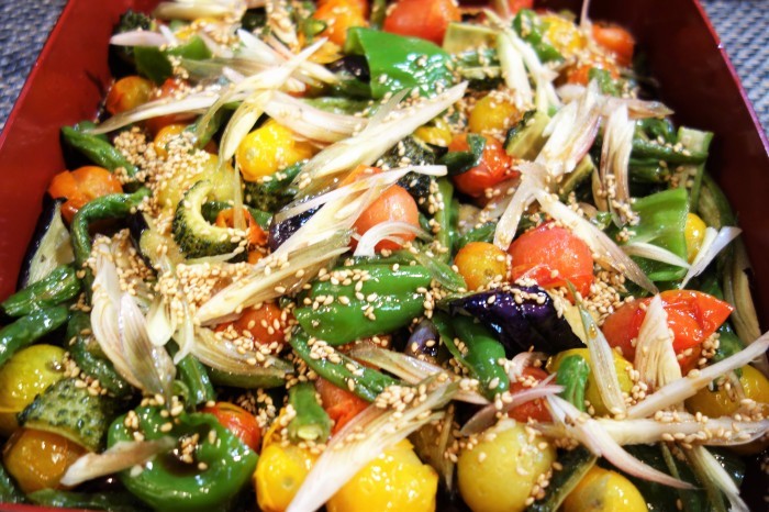 ■菜園料理・副菜【簡単！！豪快！！菜園採りMIX野菜の揚げ浸しレシピ】栄養も満点♪_b0033423_20213171.jpg