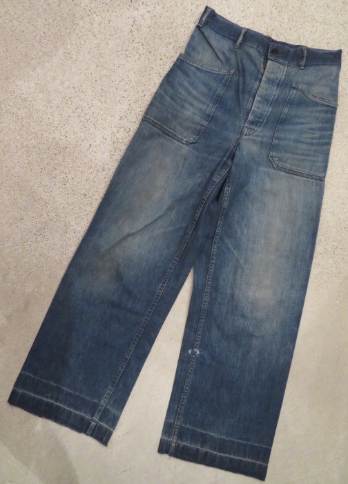 WWⅡ U.S.NAVY DENIM PANTS 巻きデニム DENIM TROUSERS 40s : DELIGHT