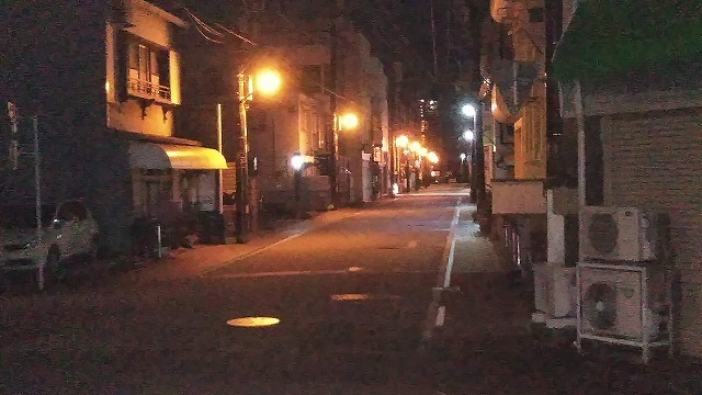 暗くどんよりし、人の姿がすっかり消えた 「緊急事態宣言」初日の晩の吉原本町_f0141310_07565325.jpg