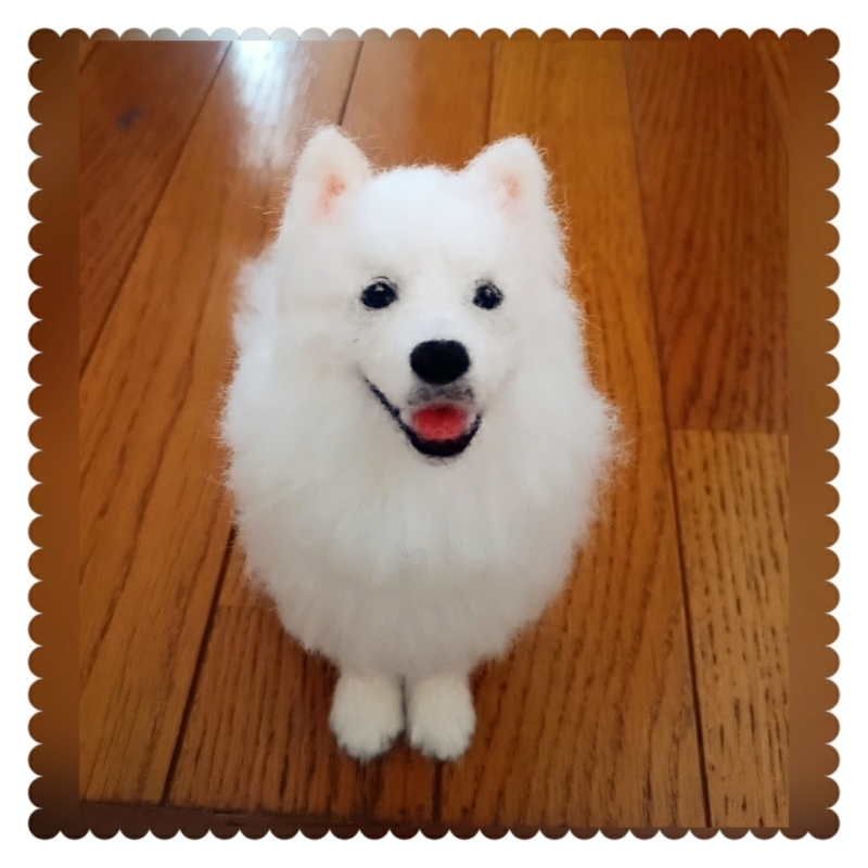 サモエド犬 作品No.127 オルフ君 : 羊毛フェルト chu*k工房