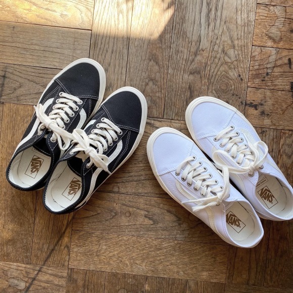 VANS [ヴァンズ] OLD SKOOL TAPERED (ECO THEORY) WHITE/NATURAL [VN0A54F49FQ]_f0051306_09452439.jpg