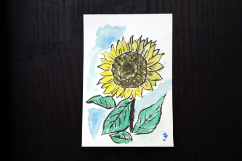 季節レク ~ 残暑見舞い絵手紙作品② ~_e0222340_16004006.jpg